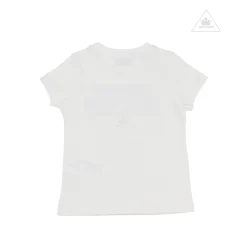 Moschino Long Sleeve T Shirts> Kids Girls Short Sleeve T With Logo And Bear Graphics Cloud