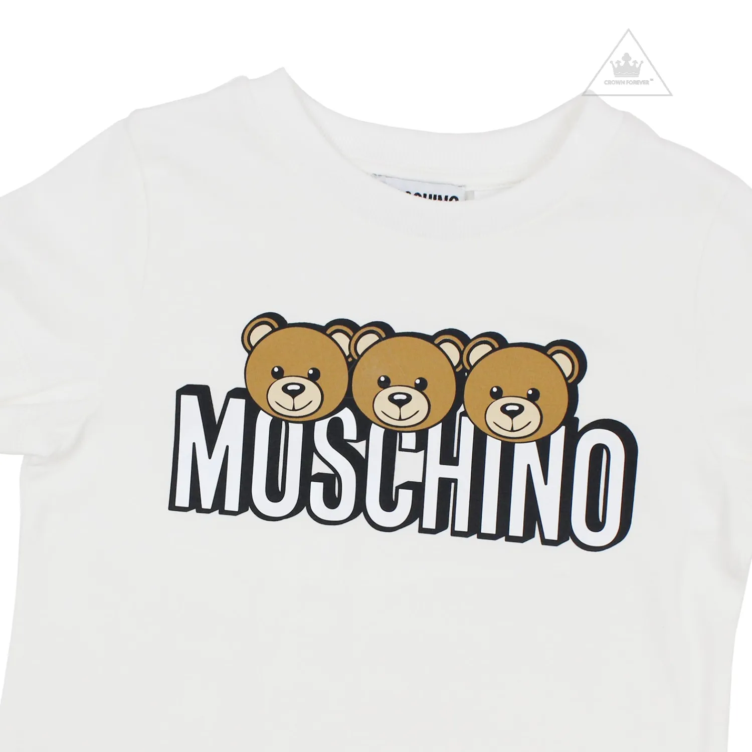 Moschino Long Sleeve T Shirts> Kids Girls Short Sleeve T With Logo And Bear Graphics Cloud