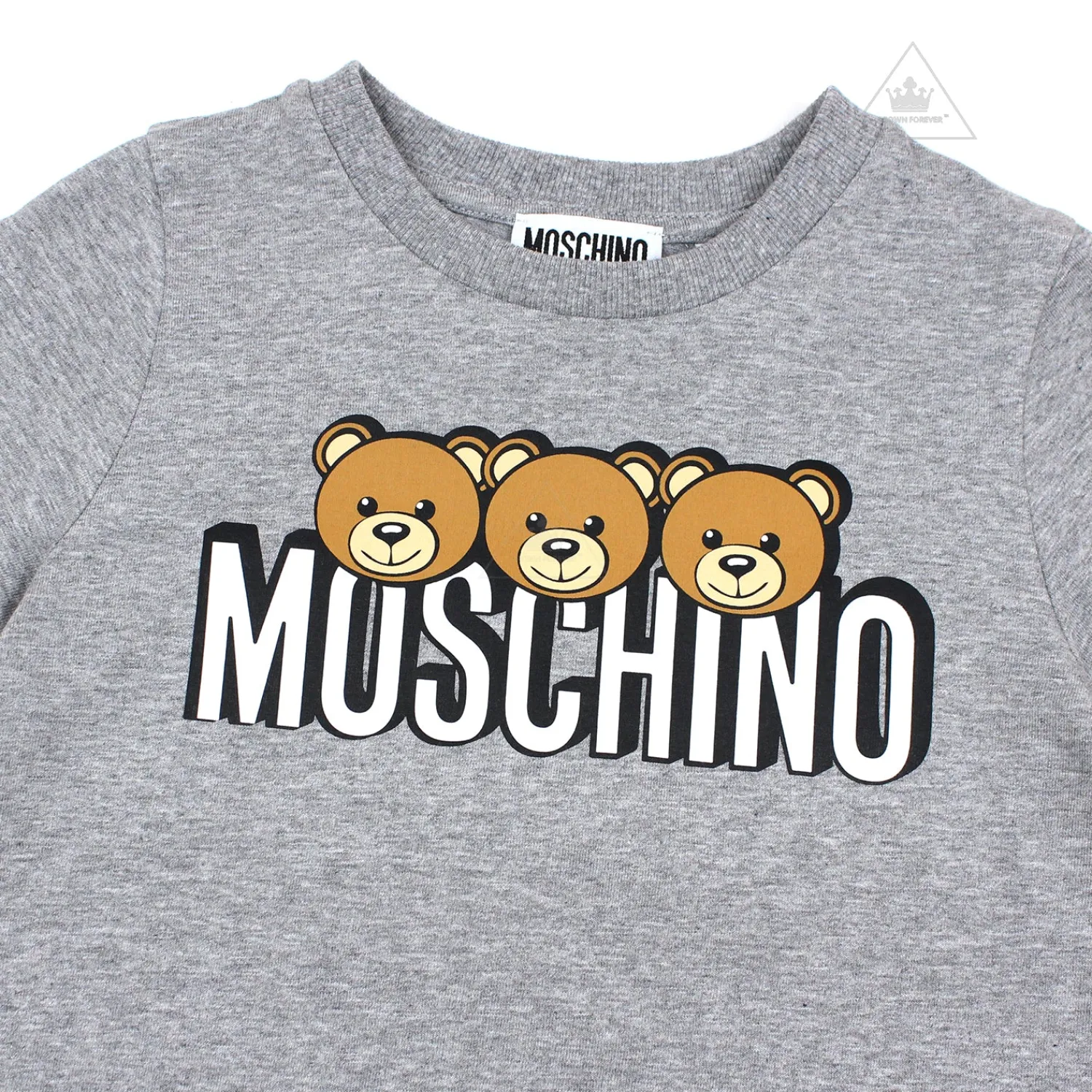 Moschino Long Sleeve T Shirts> Kids Girls Short Sleeve T With Logo And Bear Graphics Grey