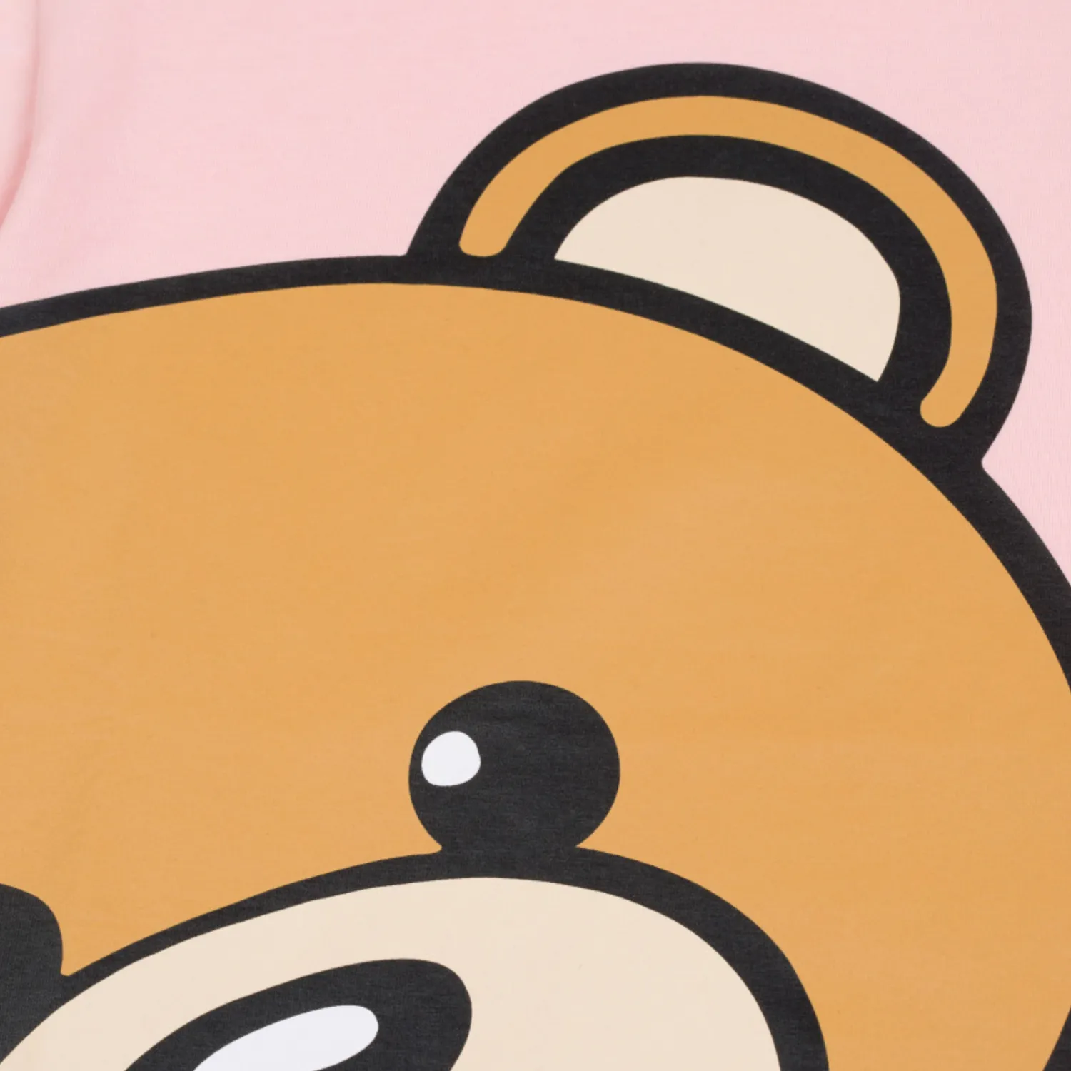 Moschino Long Sleeve T Shirts> Kids Logo Bear Maxi T Shirt Pink