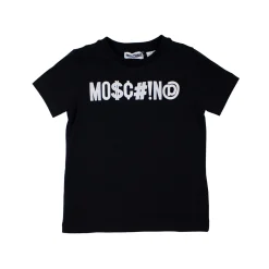 Moschino Long Sleeve T Shirts> Kids Logo Symbol T Shirt Black