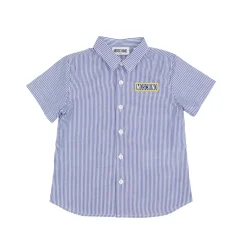 Moschino T Shirts> Kids Striped Logo-Patch Shirt