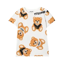 Moschino Long Sleeve T Shirts> Kids Teddy All Over Print T-Shirt