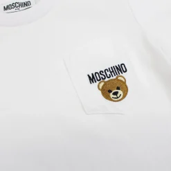 Moschino Long Sleeve T Shirts> Kids Teddy Bear-Embroidered T-Shirt