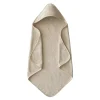 Mushie Face Masks> Organic Cotton Baby Hooded Towel (Fog)