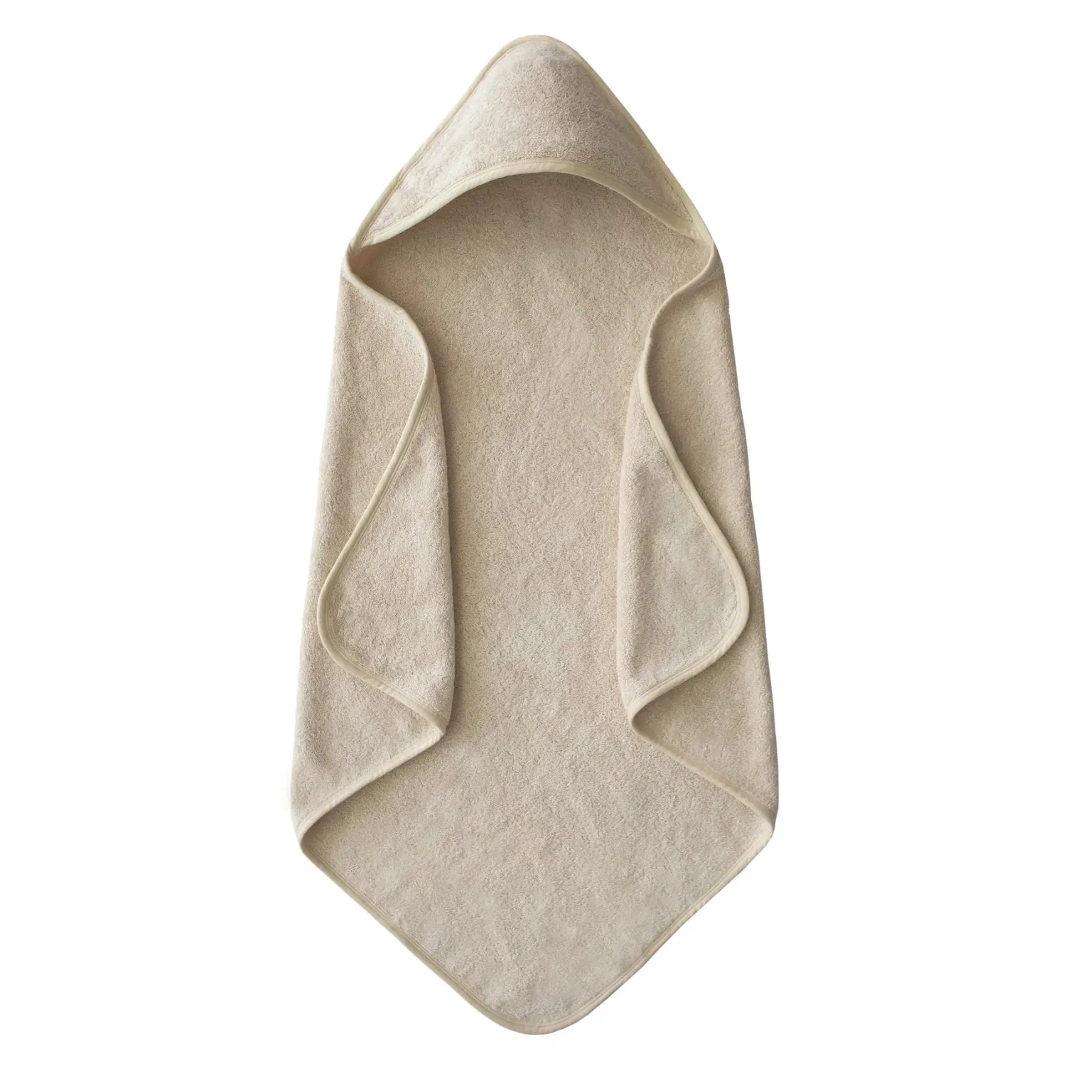 Mushie Face Masks> Organic Cotton Baby Hooded Towel (Fog)
