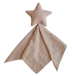 Mushie Face Masks> Star Lovey Blanket Natural
