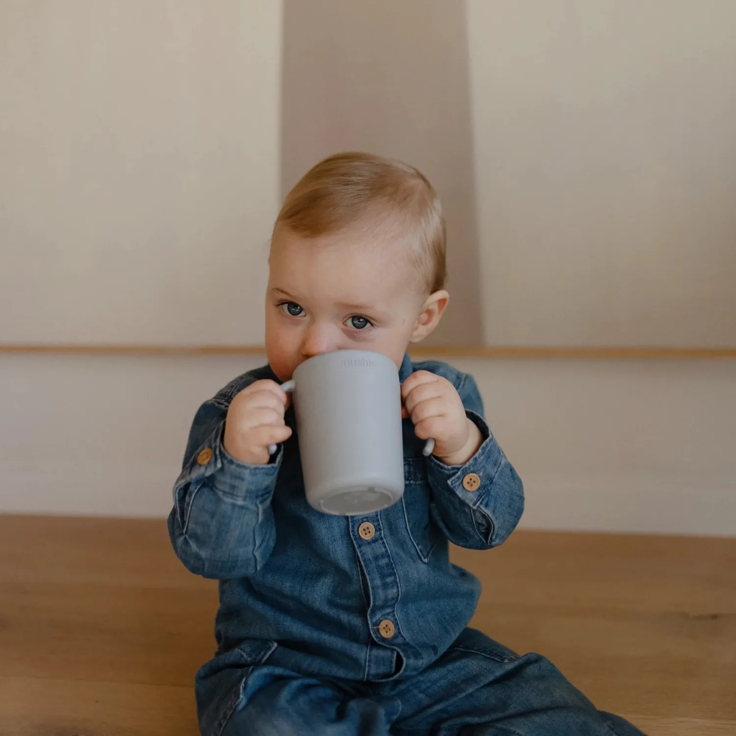 Mushie Face Masks> Trainer Sippy Cup (Cloud)