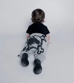 Nununu World Pants> Baby Soft Skulls Baggy Pants Black