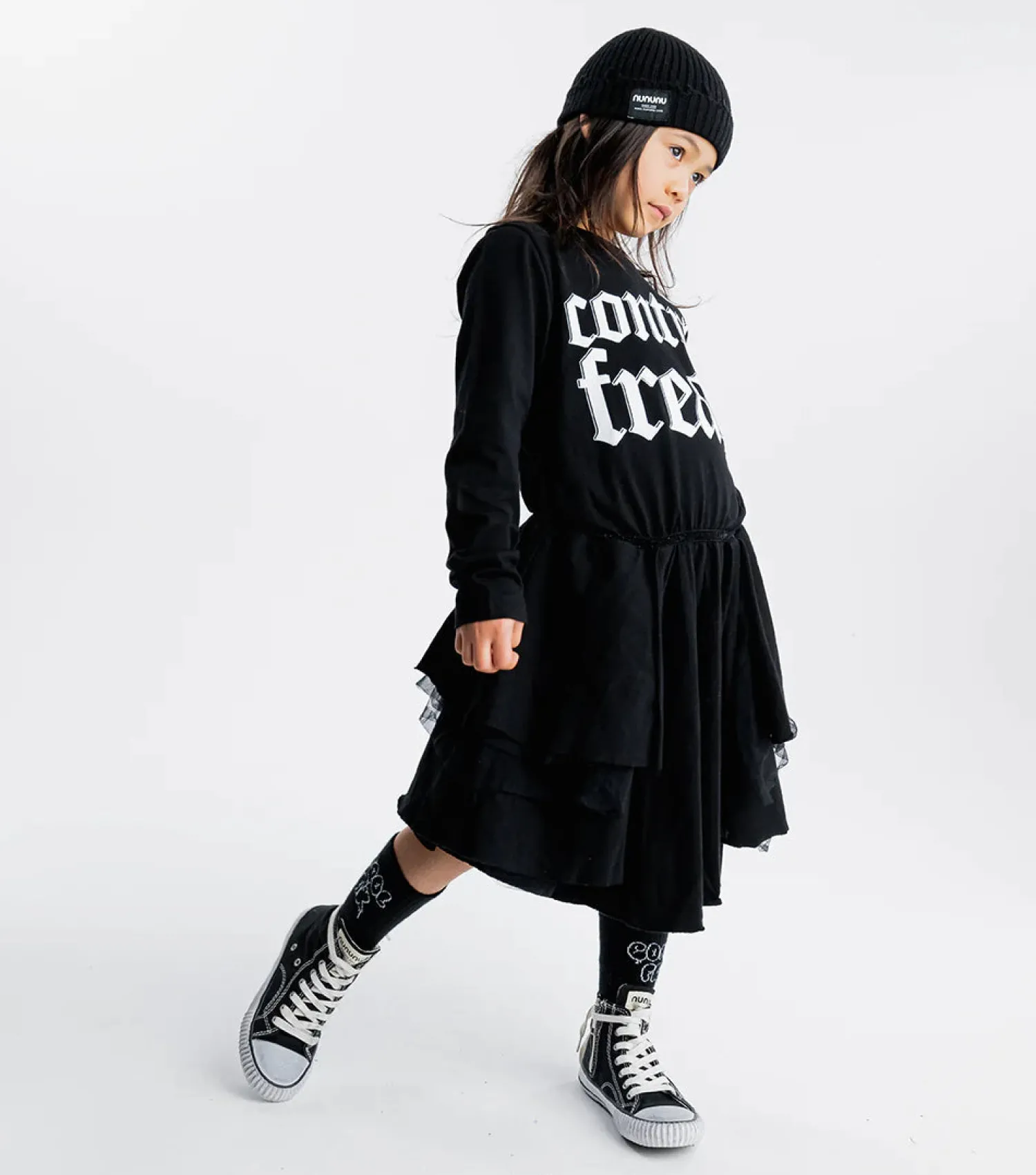 Nununu World Overalls & Jumpsuits> Control Freak Inked Dress