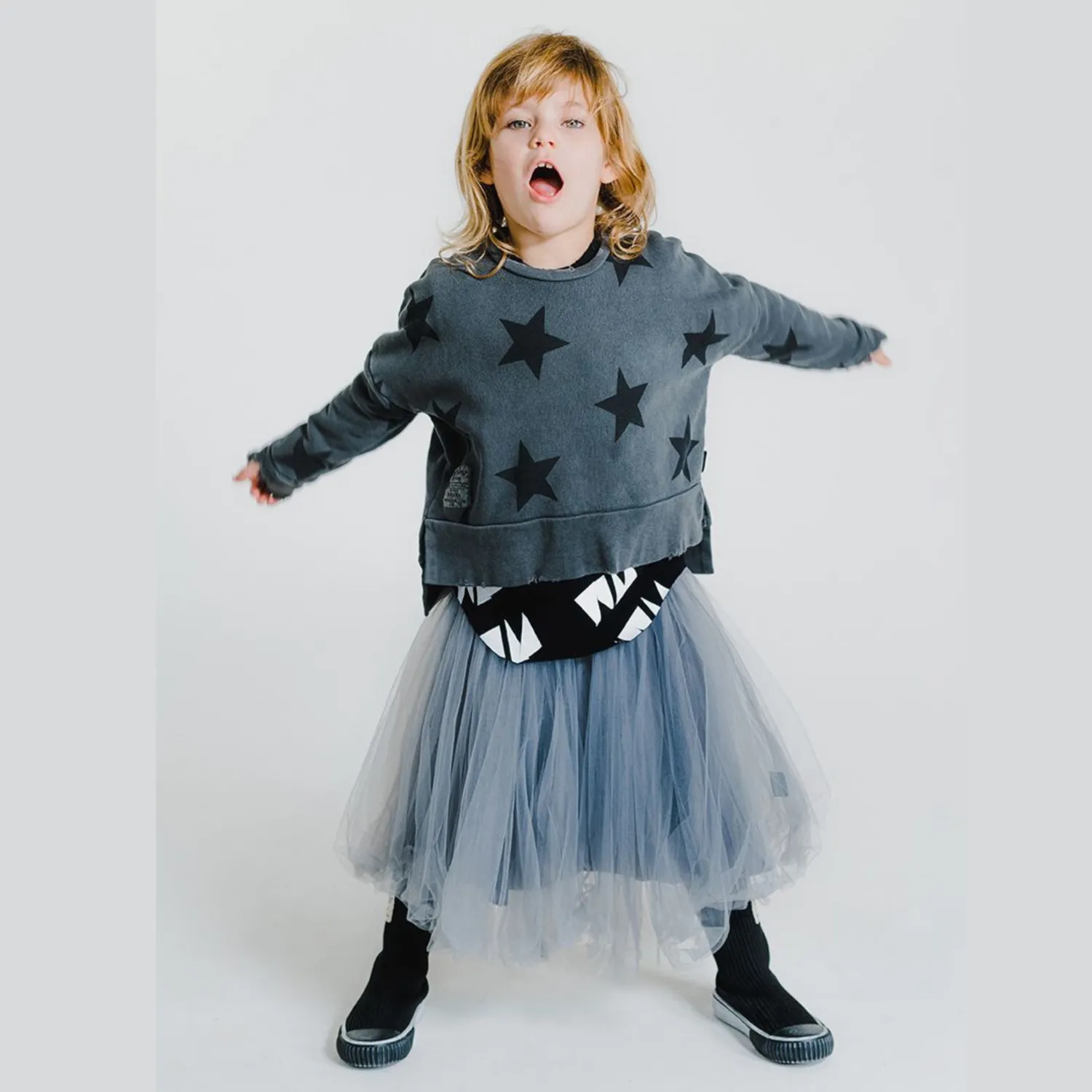 Nununu World Dresses> Magic Skirt Ice Grey