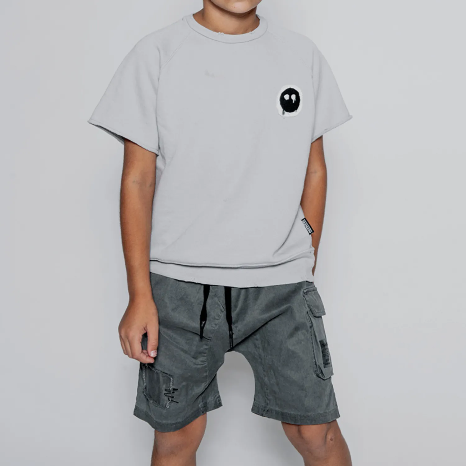 Nununu World Shorts> Patch Cargo Shorts Grey