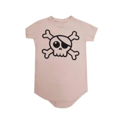 Nununu World Long Sleeve T Shirts> Raw Skull T-Shirt Powder Pink