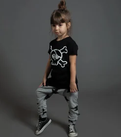 Nununu World Long Sleeve T Shirts> Raw Skull T-Shirt Iron