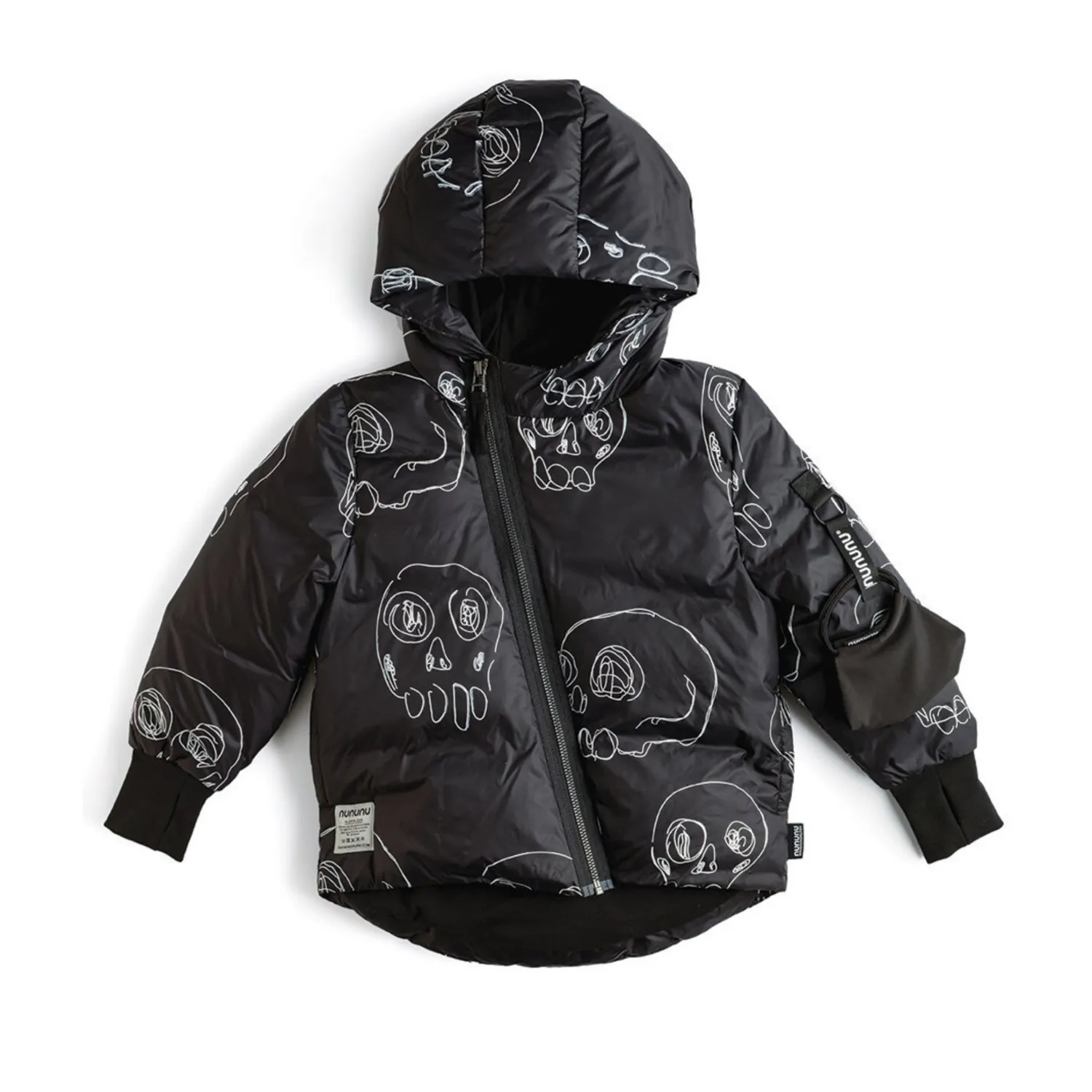 Nununu World Blouses> Scribbled Skulls Down Jacket