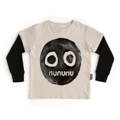 Nununu World Blouses> Smile Print T-Shirt Natural