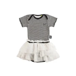 Nununu World Onesies> Soft Striped Onesie Skirt