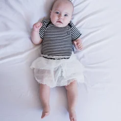 Nununu World Onesies> Soft Striped Onesie Skirt