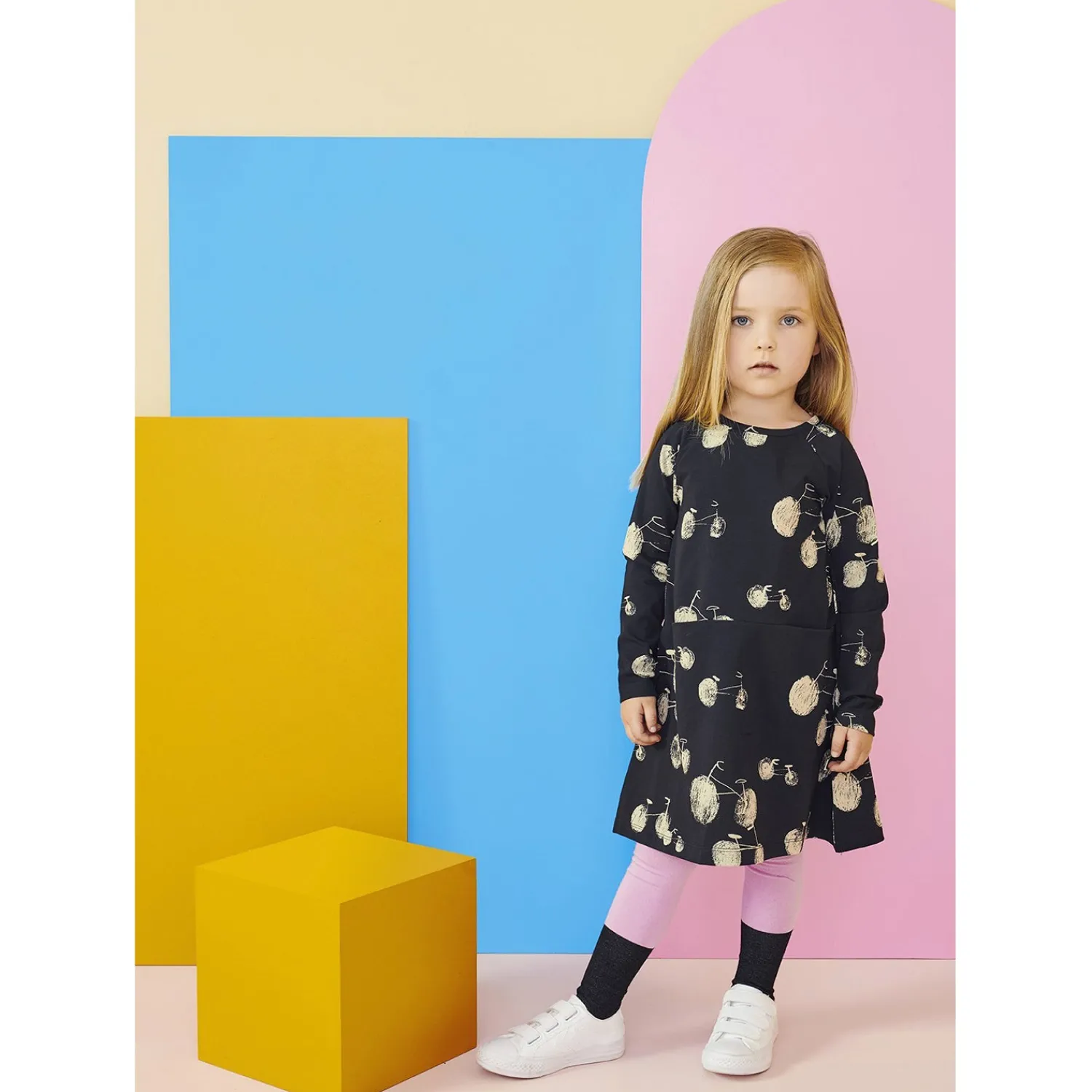 Papu Stories Overalls & Jumpsuits> Allover Bicycle Printed Kanto Dress
