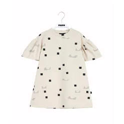 Papu Stories Overalls & Jumpsuits> Organic Cotton Ruffle Sleeve Dress