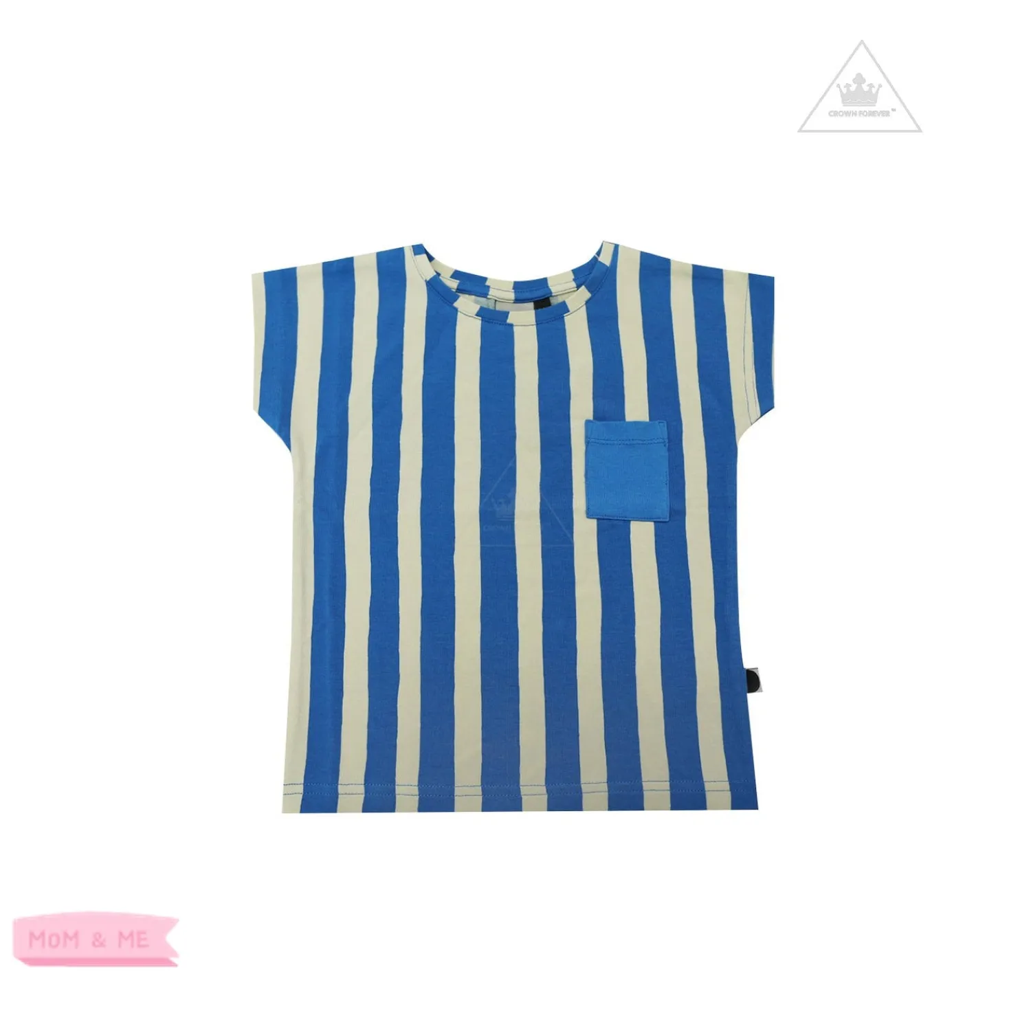 Papu Stories Long Sleeve T Shirts> Organic Pocket Blue Stripes T Shirt