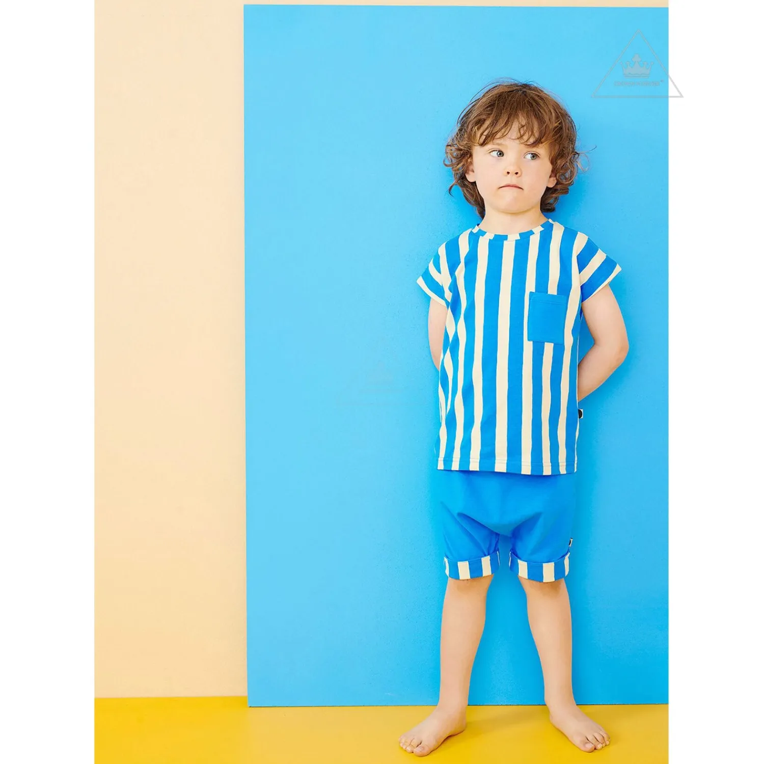 Papu Stories Long Sleeve T Shirts> Organic Pocket Blue Stripes T Shirt