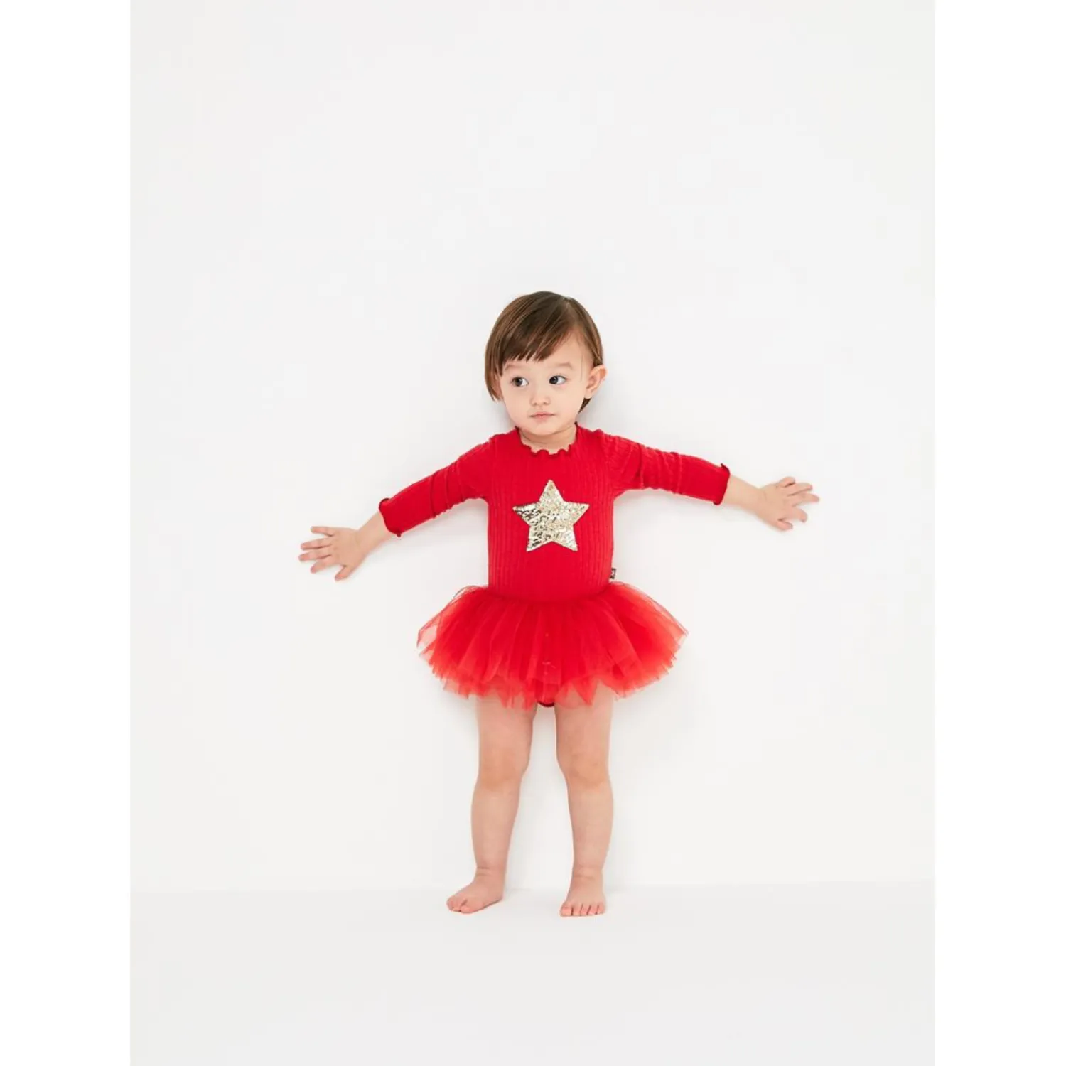 Petite Hailey Overalls & Jumpsuits> Baby Ls Sha Star Tutu Onesie Red