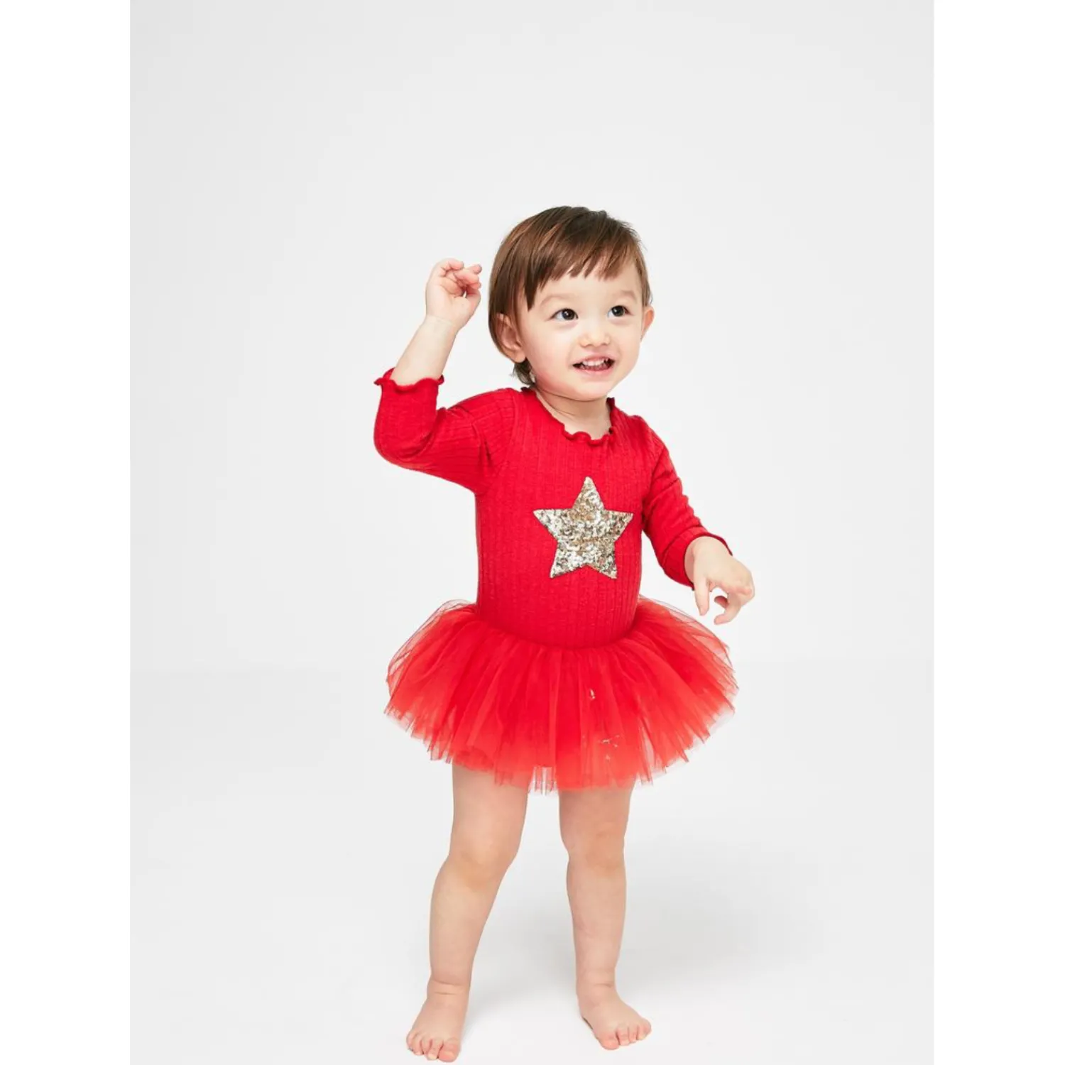 Petite Hailey Overalls & Jumpsuits> Baby Ls Sha Star Tutu Onesie Red