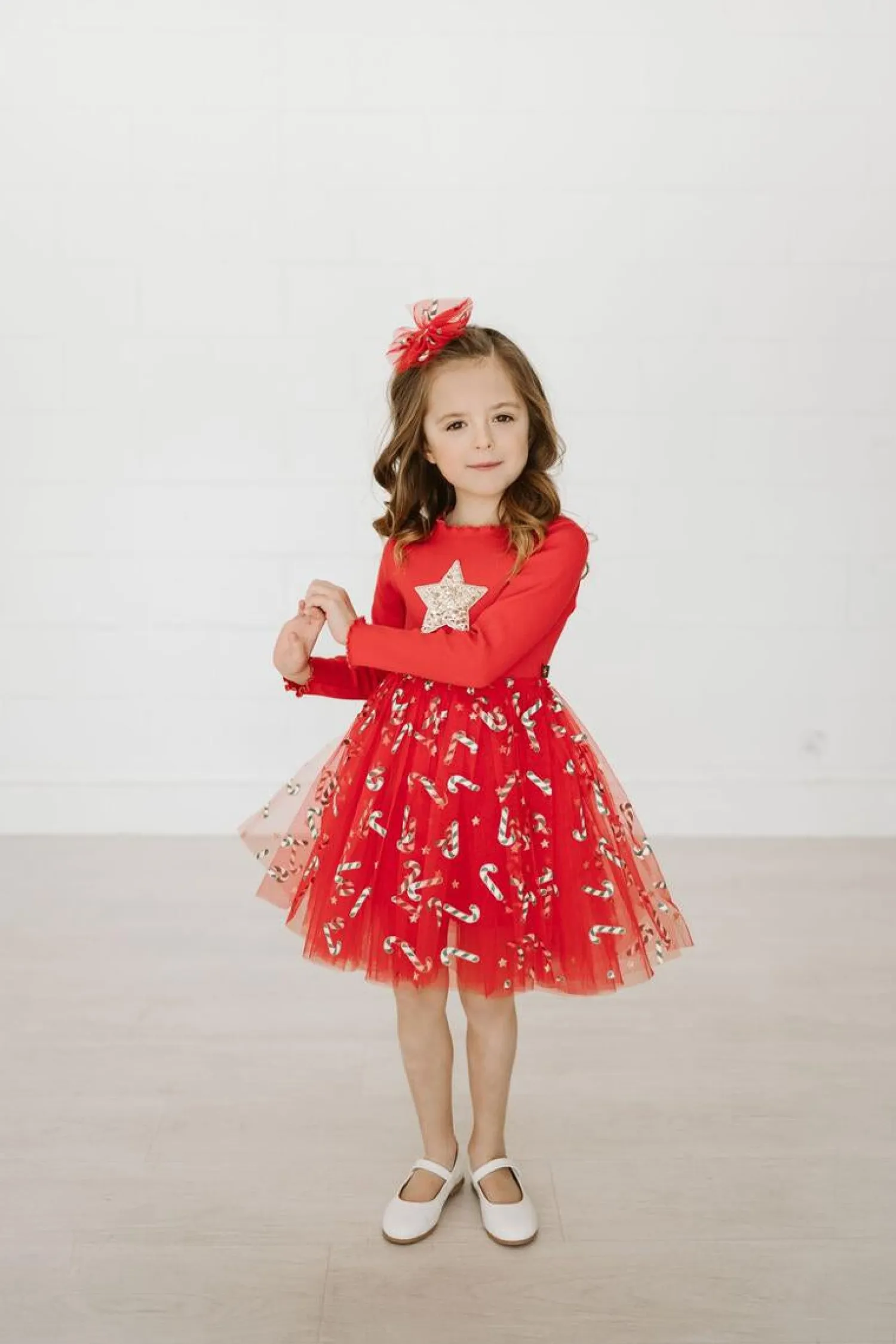 Petite Hailey Overalls & Jumpsuits> Candy Cane Tutu Dress Red
