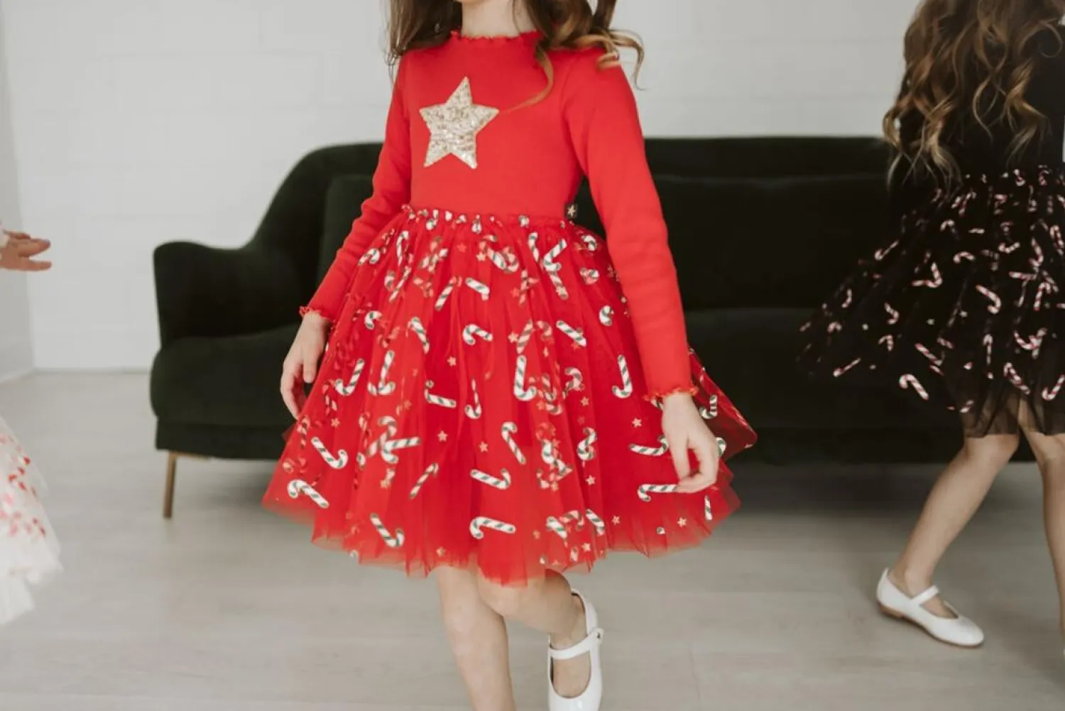 Petite Hailey Overalls & Jumpsuits> Candy Cane Tutu Dress Red