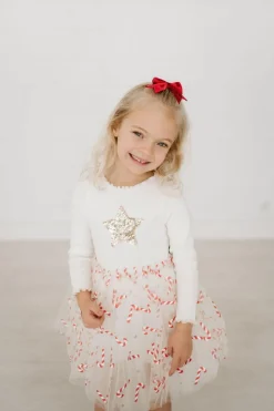 Petite Hailey Overalls & Jumpsuits> Candy Cane Tutu Dress White