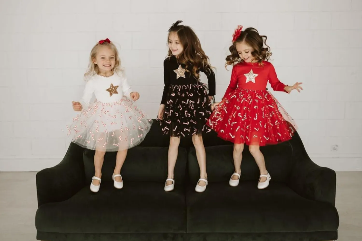 Petite Hailey Overalls & Jumpsuits> Candy Cane Tutu Dress White