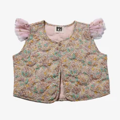 Petite Hailey Face Masks> Girl Flower Frill Vest Peach