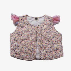 Petite Hailey Face Masks> Girl Flower Frill Vest Pink