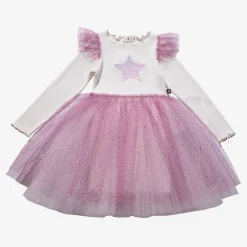 Petite Hailey Overalls & Jumpsuits> Girl Frill Flower Tutu Dress Pink
