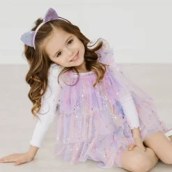 Petite Hailey Overalls & Jumpsuits> Girl Ombre Layered Dress Peach