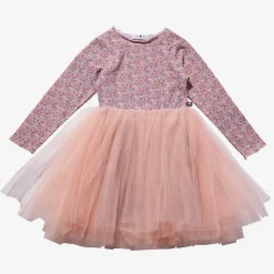 Petite Hailey Overalls & Jumpsuits> Girl Vintage Flower 3 Tutu Dress Peach