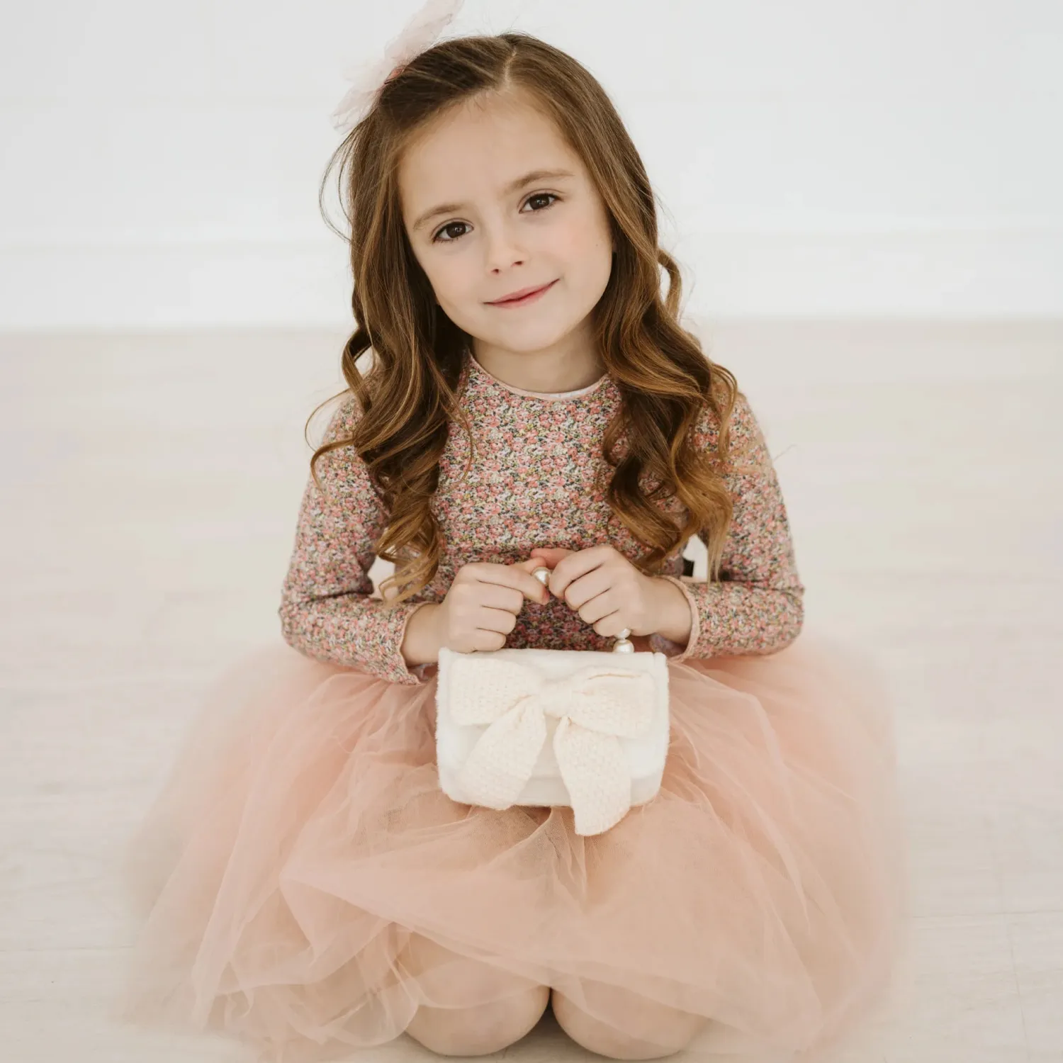 Petite Hailey Overalls & Jumpsuits> Girl Vintage Flower 3 Tutu Dress Peach