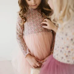 Petite Hailey Overalls & Jumpsuits> Girl Vintage Flower 3 Tutu Dress Ivory