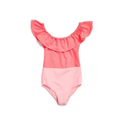 Petite Hailey Beach> Ruffle Off The Shoulder Swim
