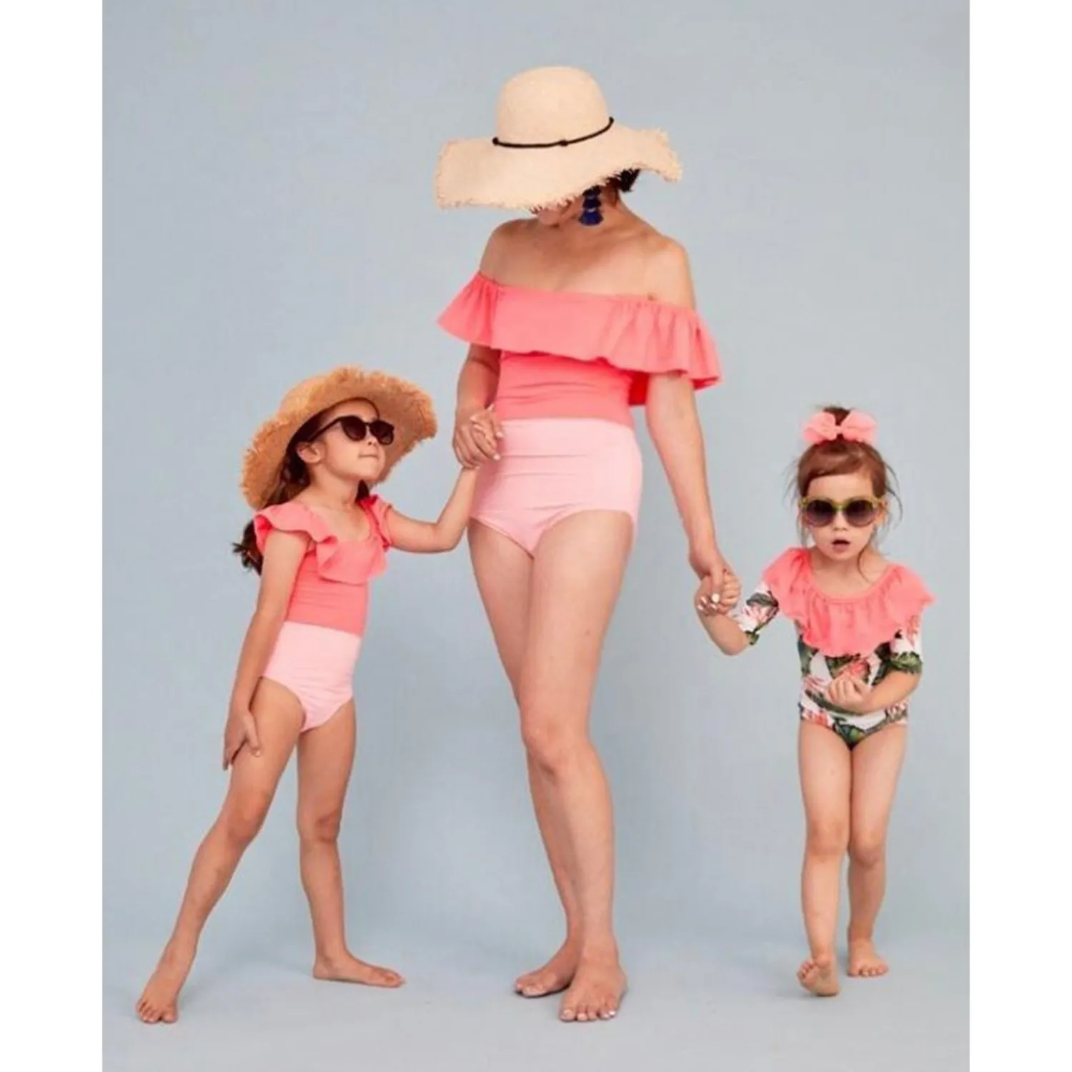 Petite Hailey Beach> Ruffle Off The Shoulder Swim
