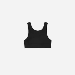 PLAY x PLAY Face Masks> Swift Sports Bra | Black Ribbed