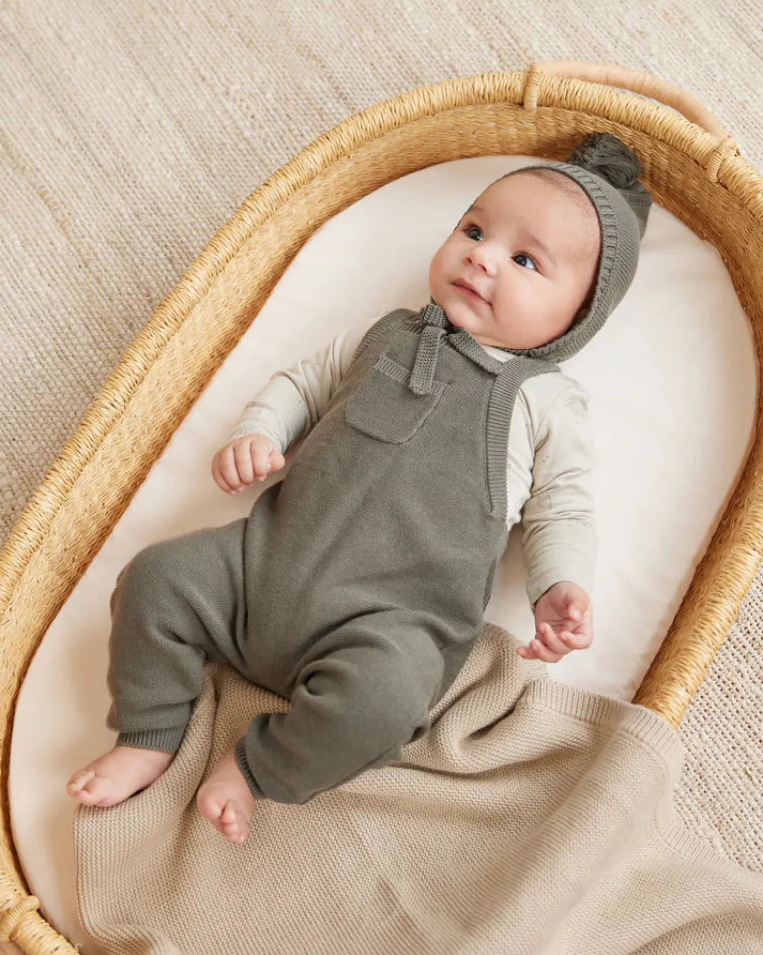Quincy Mae Hats> Knit Pixie Bonnet || Forest