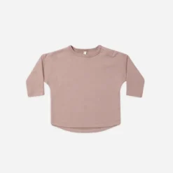 Quincy Mae Long Sleeve T Shirts> Long Sleeve Tee || Mauve