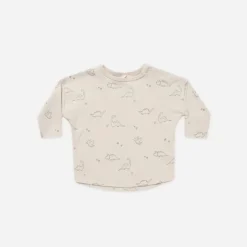 Quincy Mae Long Sleeve T Shirts> Long Sleeve Tee || Dinos