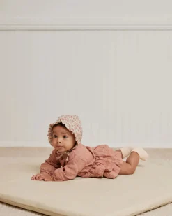 Quincy Mae Hats> Woven Ruffle Bonnet || Rose Garden