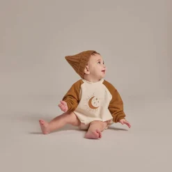 Rylee And Cru Rompers>Rylee + Cru Baby Crew Neck Romper || Moonlight