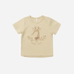 Rylee And Cru Long Sleeve T Shirts>Rylee + Cru Basic Tee || Hello Deer