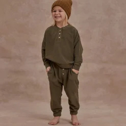 Rylee And Cru Pants>Rylee + Cru Button Jogger Pant || Army