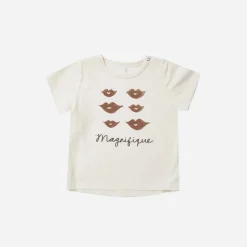 Rylee And Cru Dresses>Rylee + Cru Girl Basic Tee Magnifique